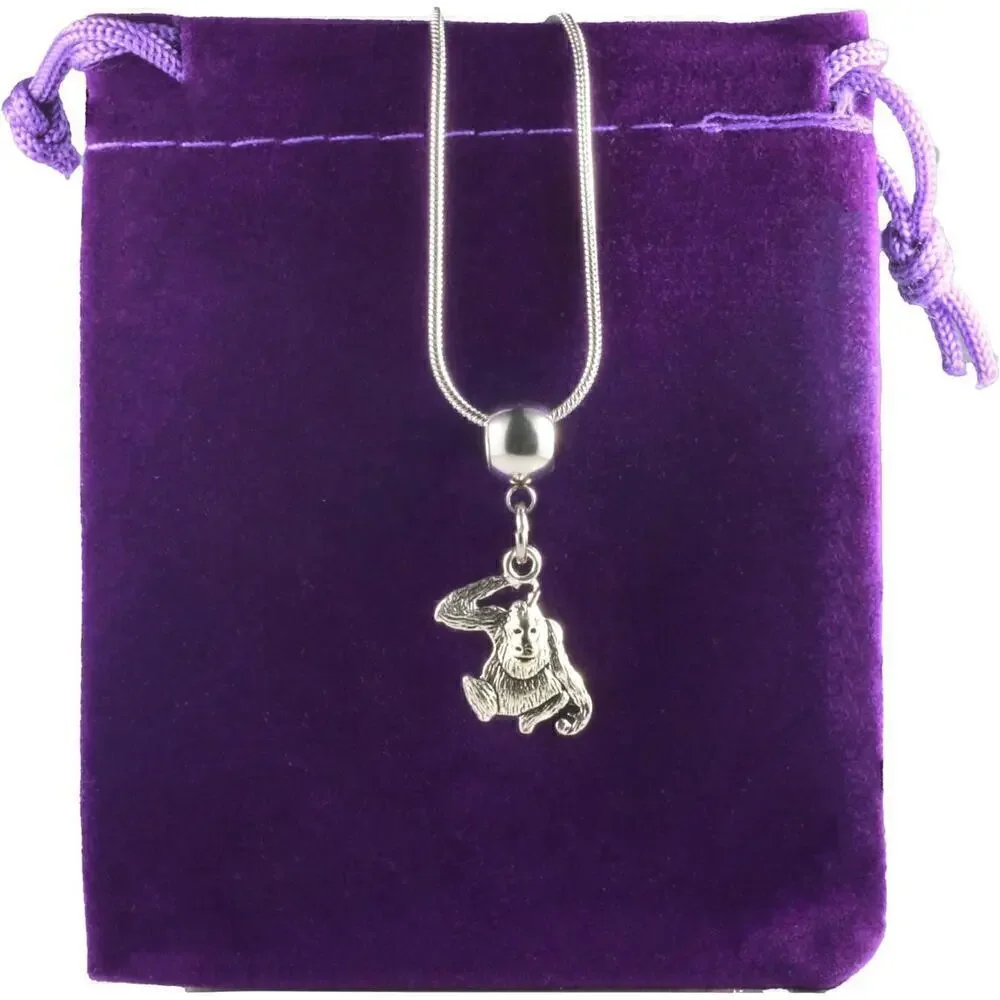 Orangatang Necklace - Funky Monkey Animal Jewelry